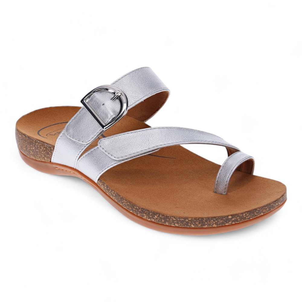 Ava Slide Sandal - Silver