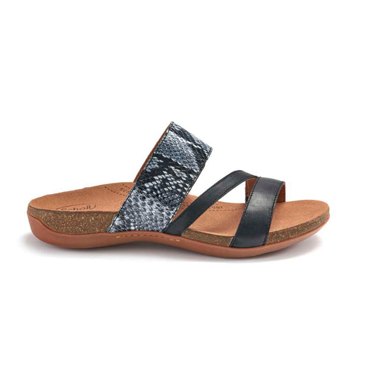 Avery Slide Sandal - Black Snake