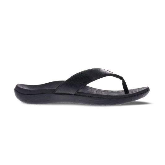 Sonoma Snake Toe Post Sandal - Black Metallic Snake