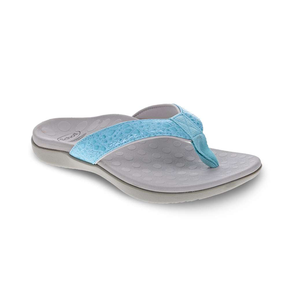Sonoma Reptile Toe Post Sandal - Turquoise Reptile