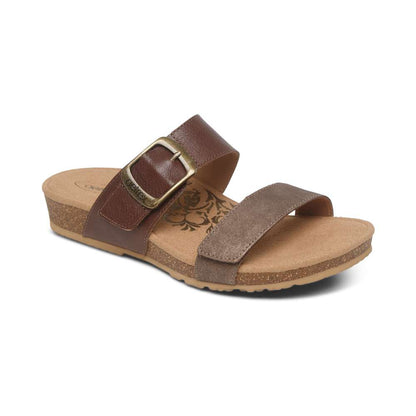 Daisy Slide Sandal - Brown