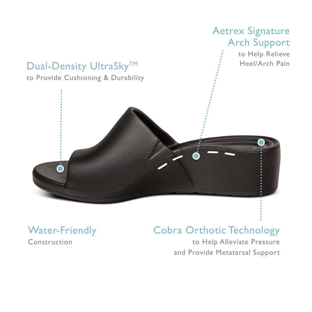 Jamie Orthotic Wedge - Black