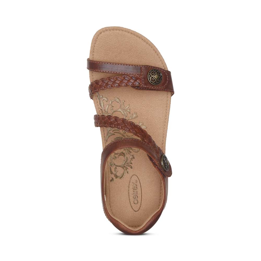 Jillian Braided Sandal - Walnut