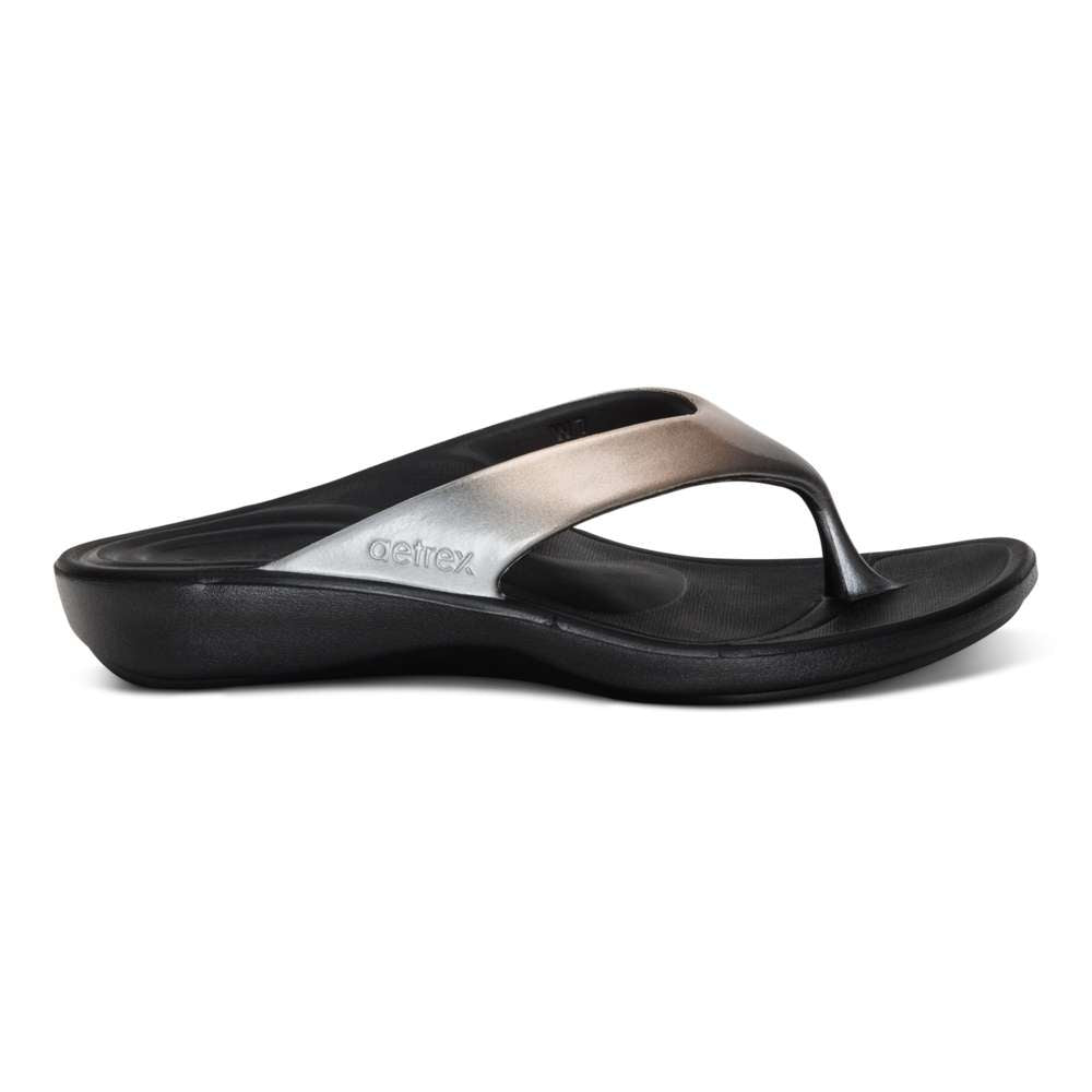 Maui Women's Toe Post Sandal - Metallic Ombre