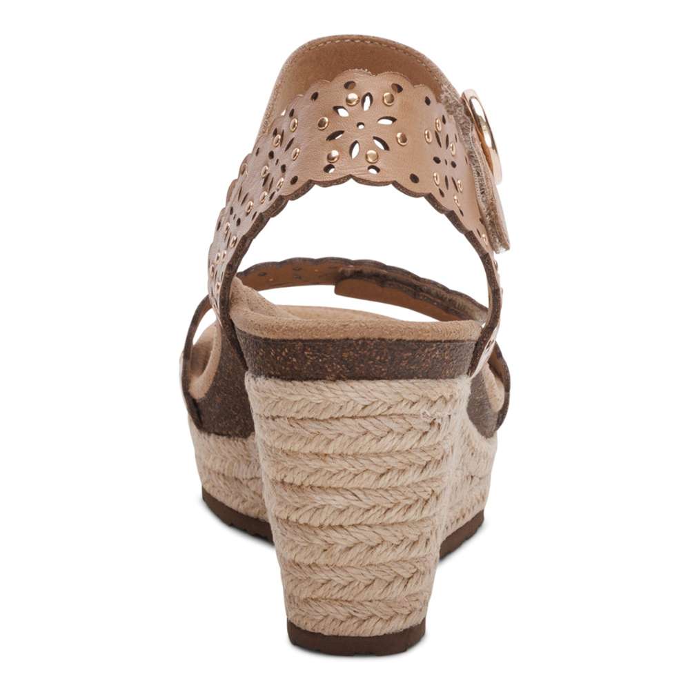 Sydney Espadrille Wedge - Sand Cutout