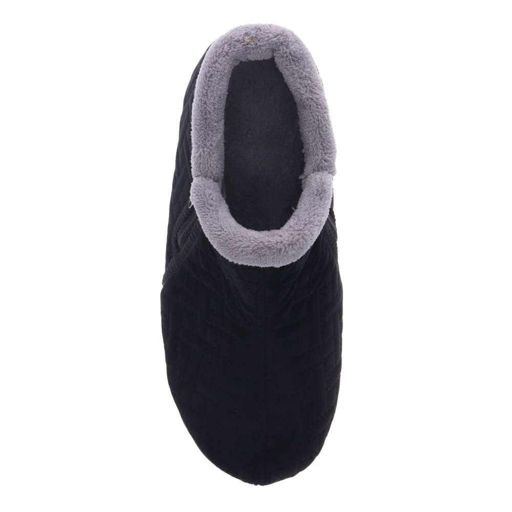 Dahlia Quilt Slipper - Black