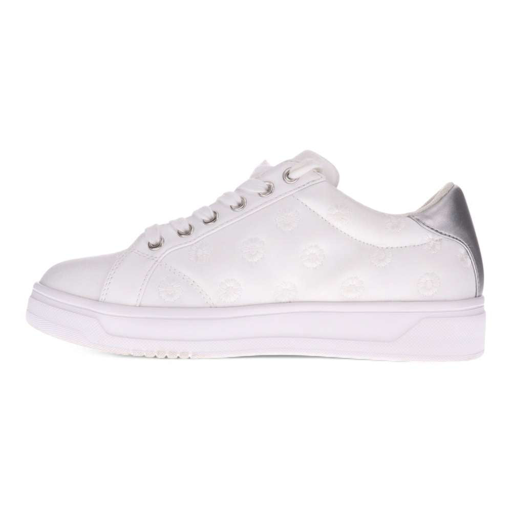 Paisley Floral Sneaker - White/Silver Patch