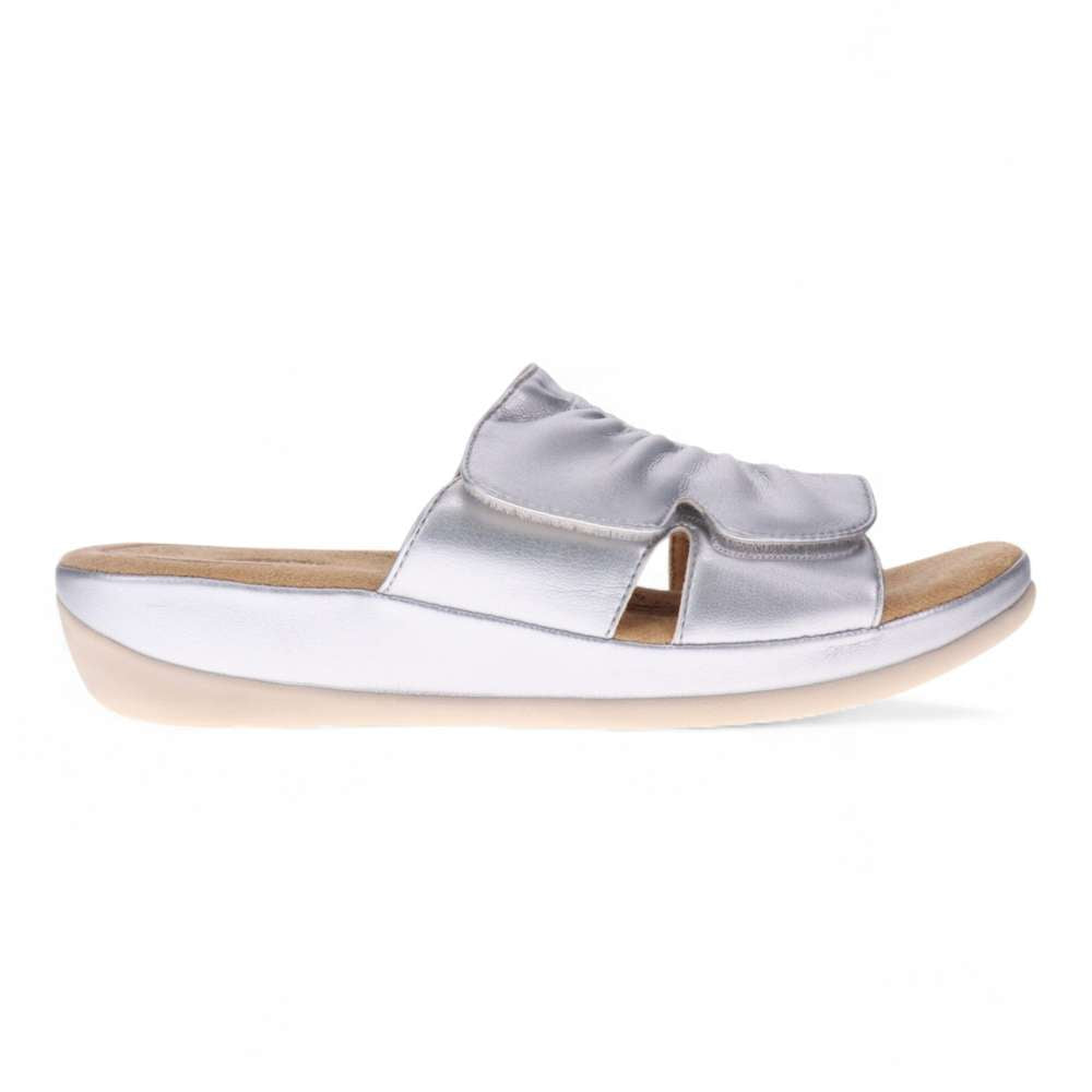 Cora Slide Sandal - Silver