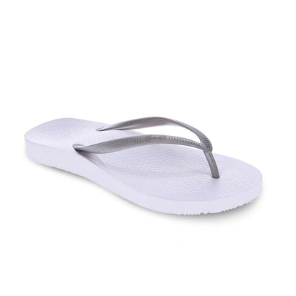 Fiji Toe Post Sandal - White/Silver