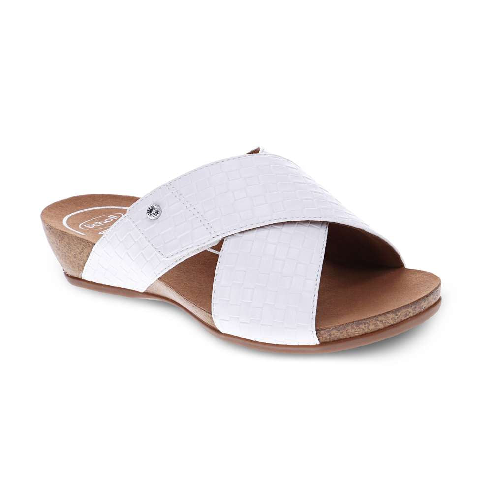 Jean Brick Wedge - White