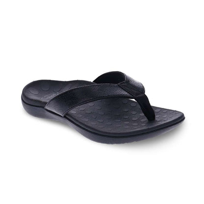 Sonoma Snake Toe Post Sandal - Black Metallic Snake