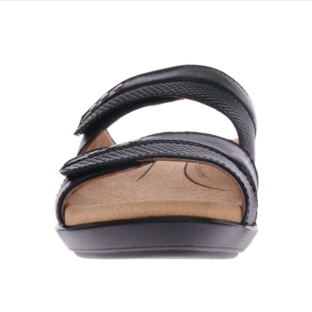Toni Adjustable Slide Sandal - Black