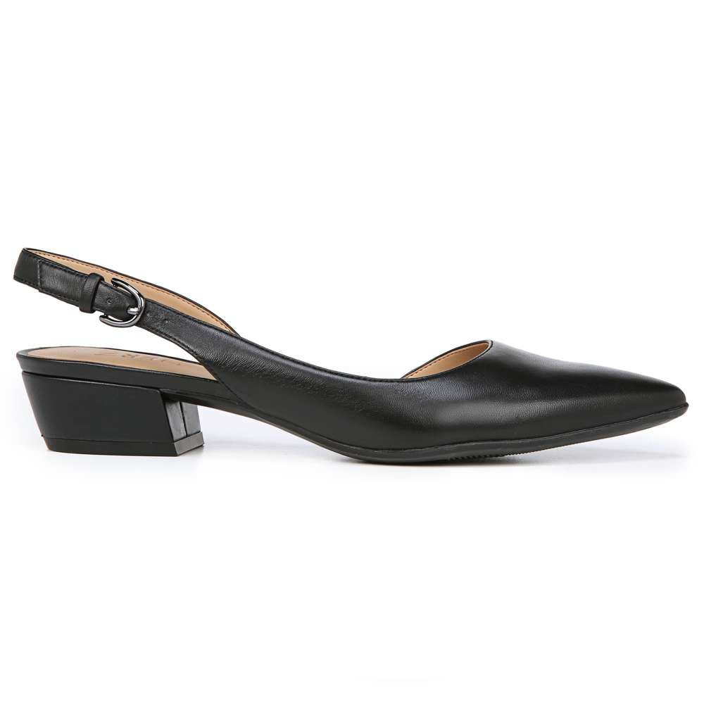 Banks Slingback - Black Leather