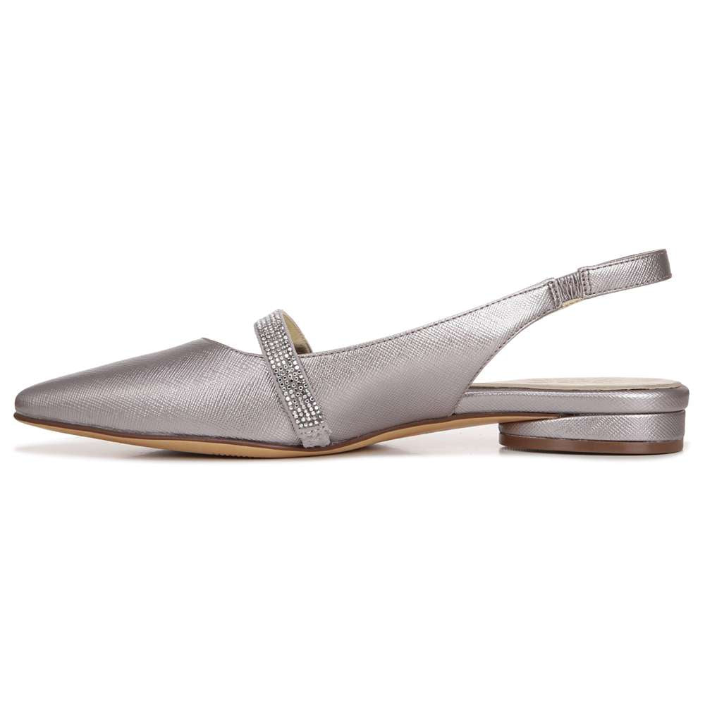 Hally Slingback Flat - Silver