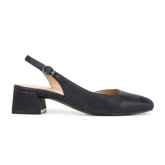 Jayla Sling Back Heeled Sandal - Istmo Navy