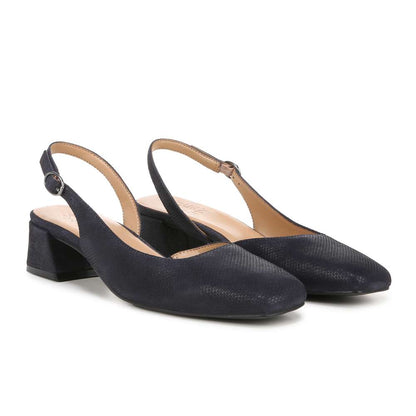 Jayla Sling Back Heeled Sandal - Istmo Navy