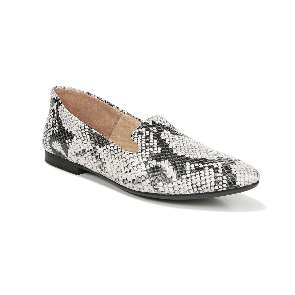 Lorna Flat - Black/White Snake