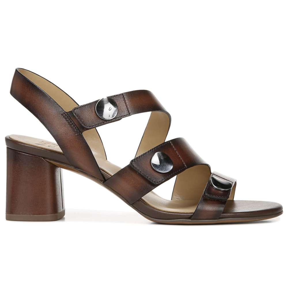 Alicia Heeled Sandal - Brown
