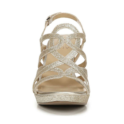 Cameron Block Heel - Gold Glitter