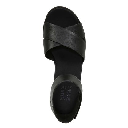 Riviera Wedge Sandal - Black