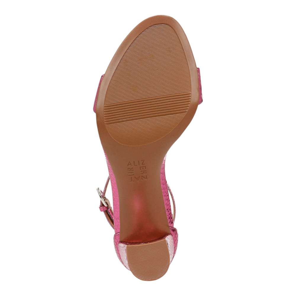 Vera Dress Sandal - Pink Metallic Snake Print Leather