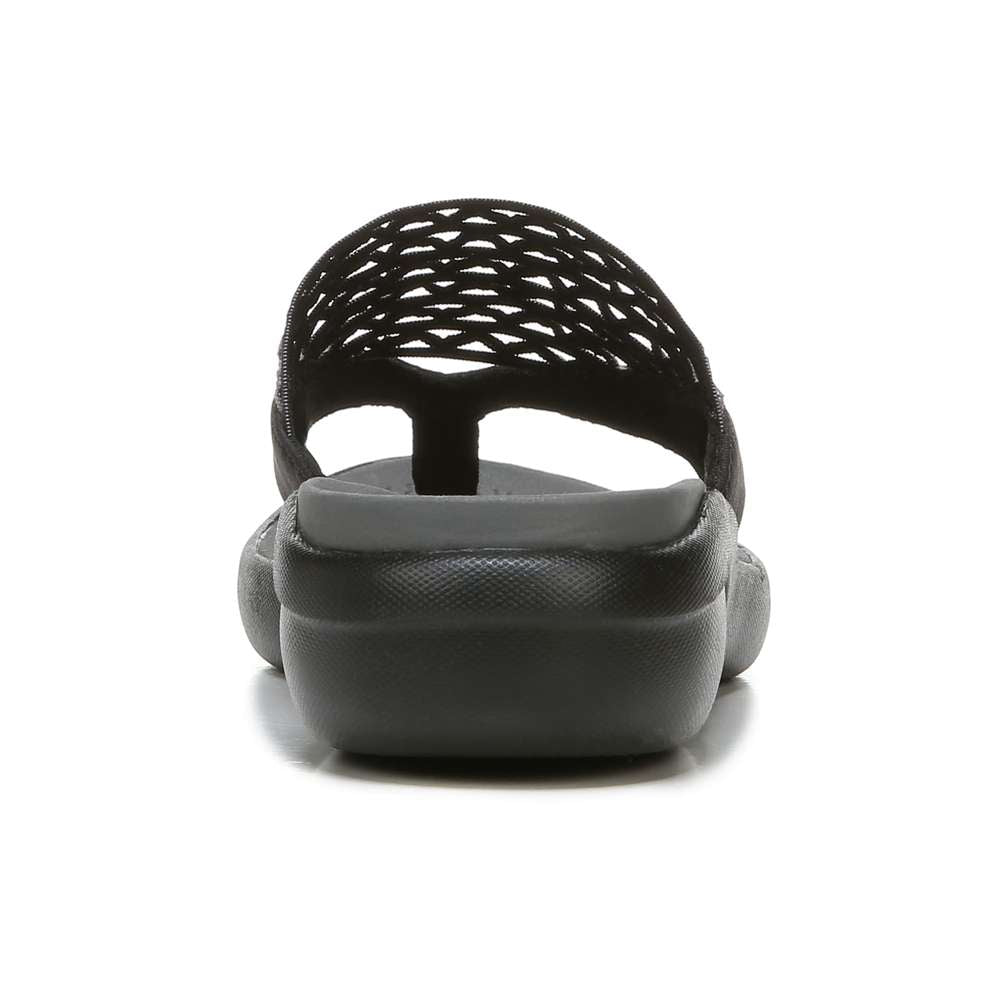 Cabana Flip-Flop Sandal - Black Fabric