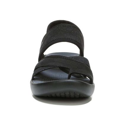 Call Me Sandal - Black Fabric