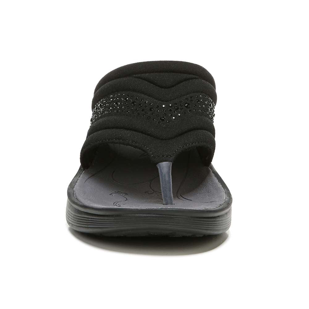 Dazzle Me Wedge Sandal - Black