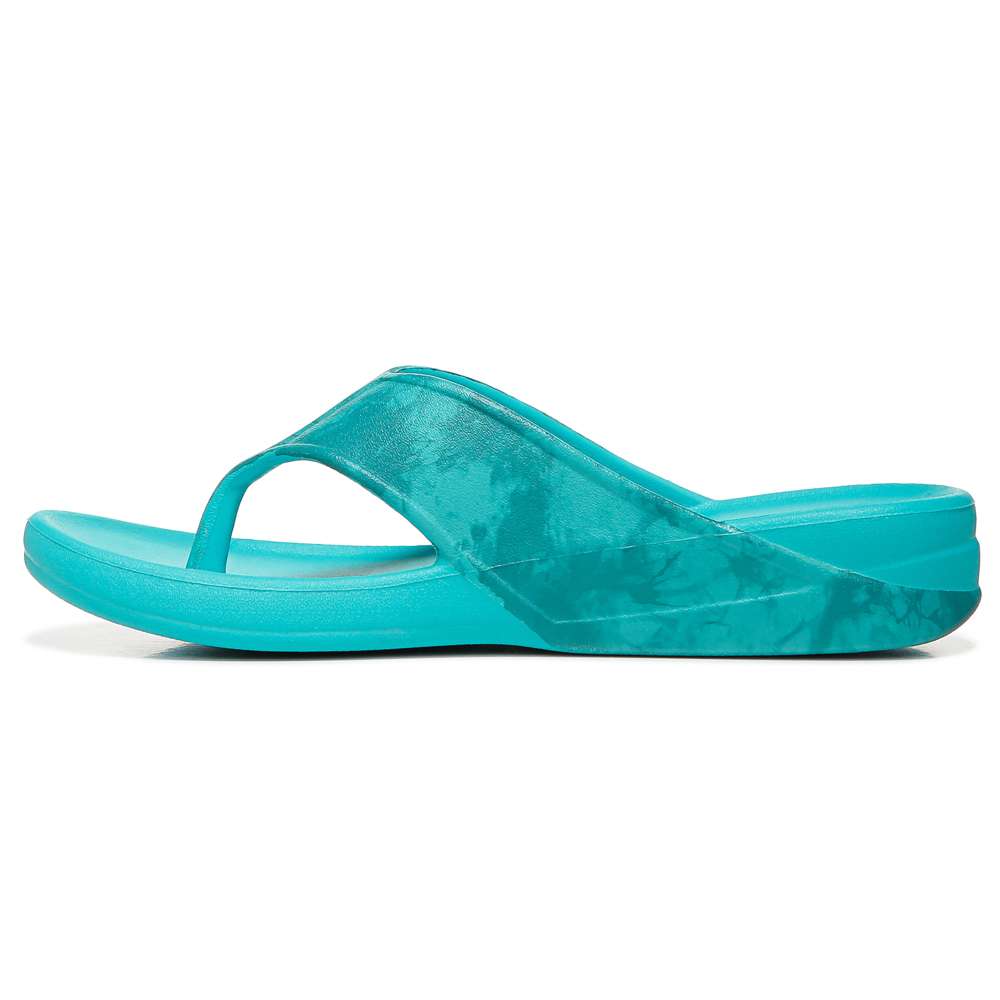 Villa Print Flip Flop Sandal - Teal
