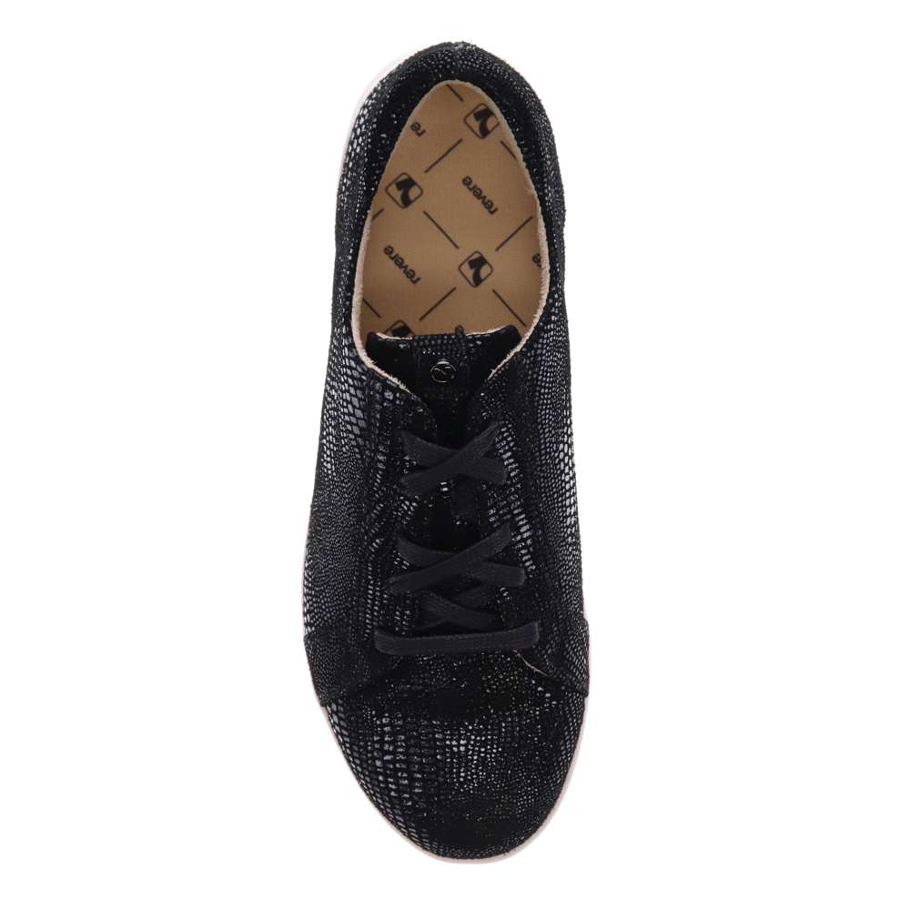Athens Lace-Up Sneaker - Black Lizard