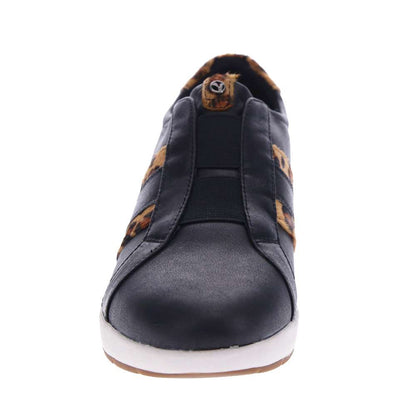 Bruges Slip-On Sneaker - Onyx/Leopard