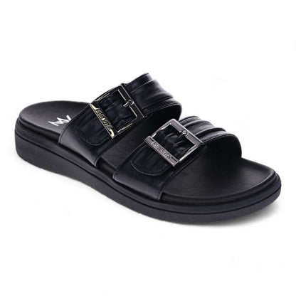Bowie Slide Sandal - Black/Black