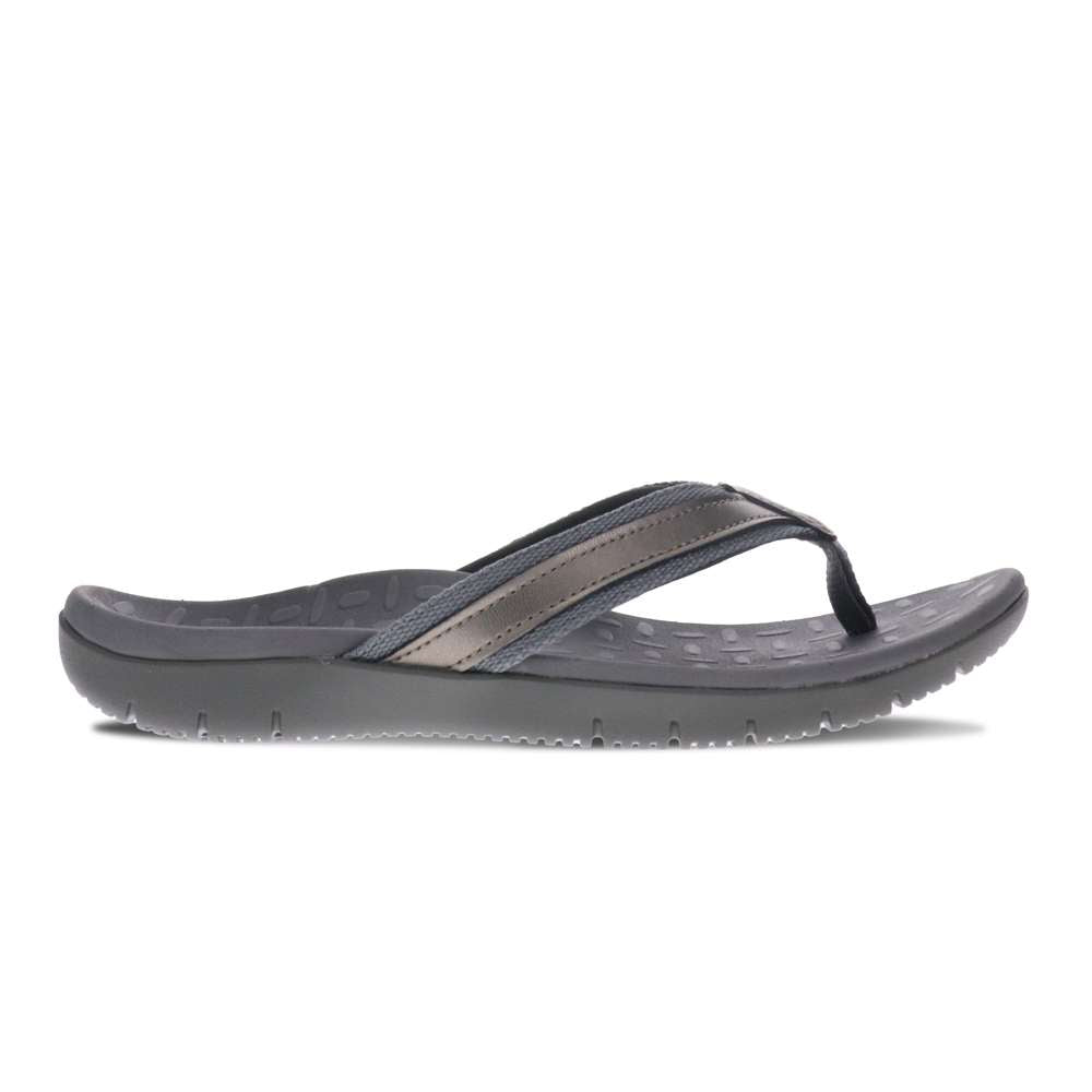 Focus Women's Toe Post Sandal - Pewter Metallic