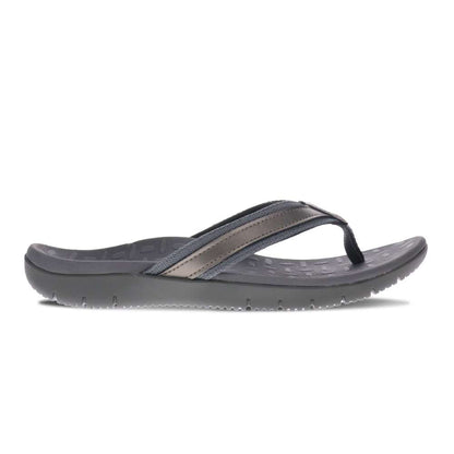 Focus Women's Toe Post Sandal - Pewter Metallic
