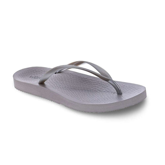 Venice Solid Women's Toe Post Sandal - Pewter
