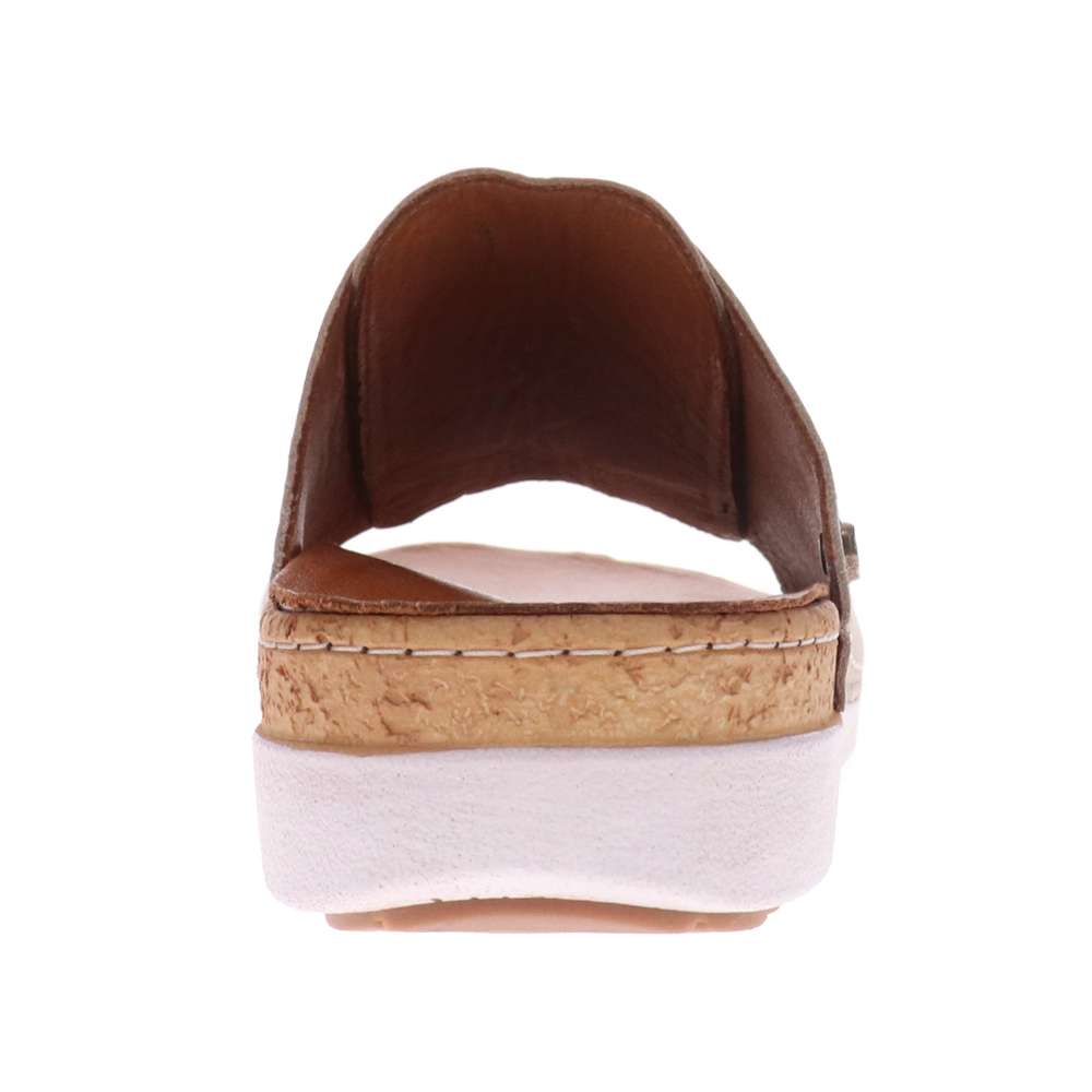 Antalya Slide Sandal - Gold Linen