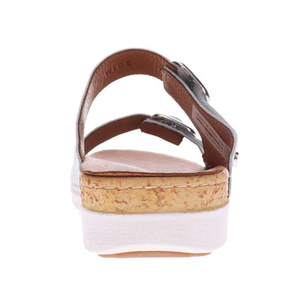 Brighton Slide Sandal - White Linen