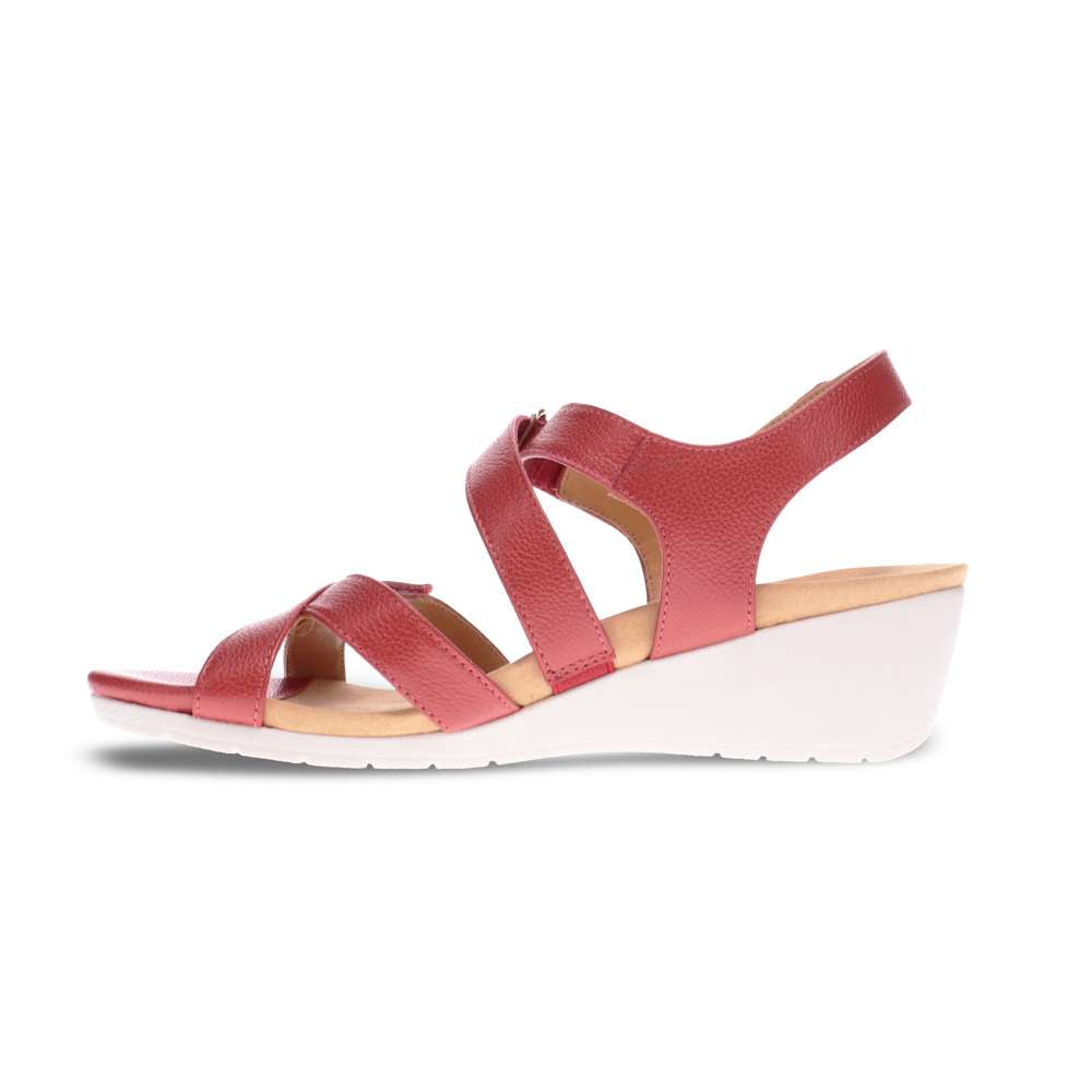 Casablanca Wedge - Ruby Metallic
