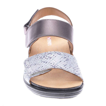 Como Adjustable Sandal - Teal Snake/Gunmetal