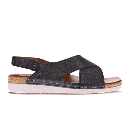 Cottesloe Sandal - Black Linen