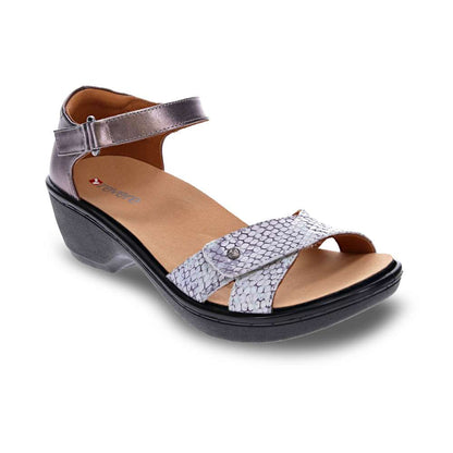 Dallas Wedge - Teal Snake/Gunmetal