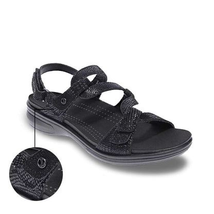 Miami Adjustable Sandal - Black Lizard
