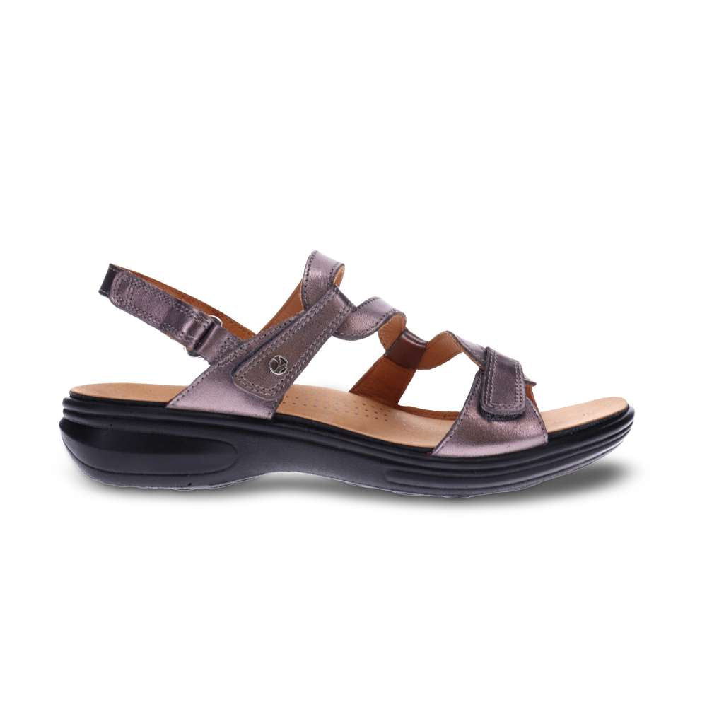 Miami Adjustable Sandal - Gunmetal