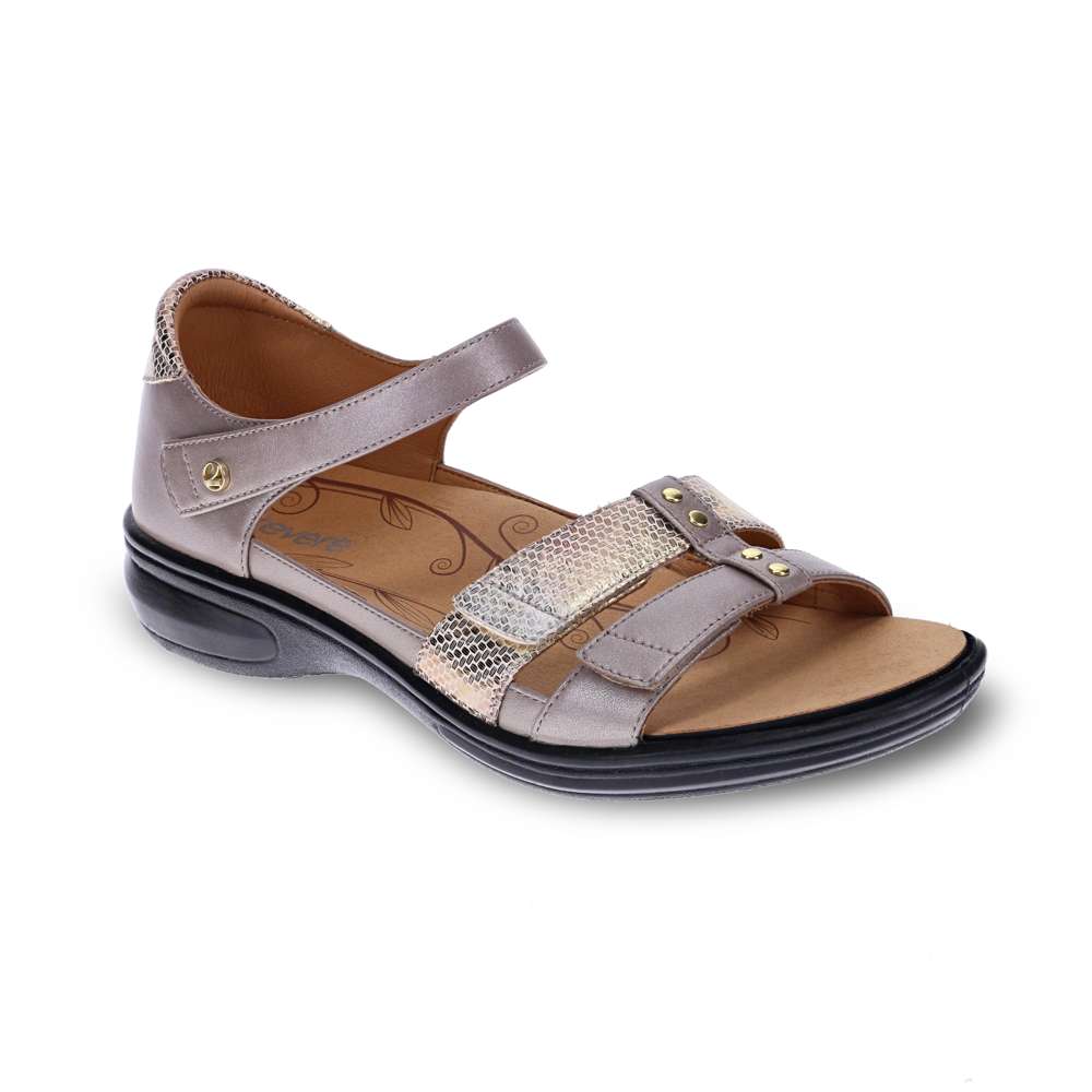 Negara Sandal - Champagne/Metallic Interest