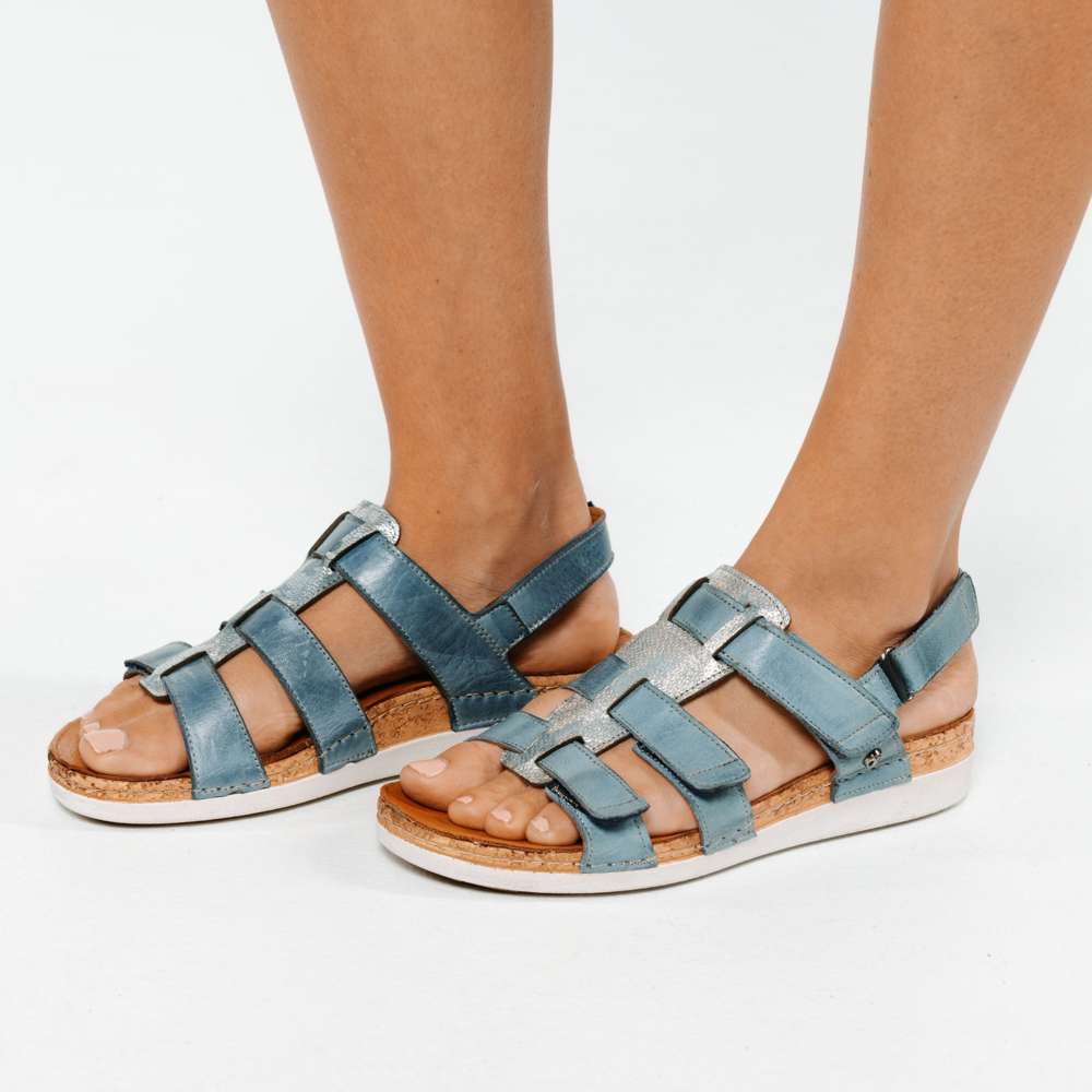 Santorini Gladiator Sandal - Denim