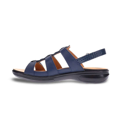 Toledo Backstrap Sandal - Navy Snake/Blue