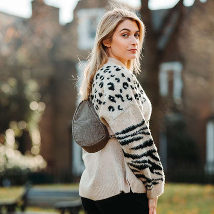 Textured Nylon Backpack - Truffle