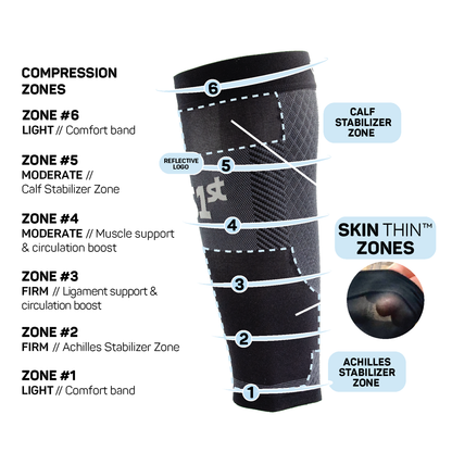 THIN AIR PERFORMANCE CALF SLEEVES (TA6) - White