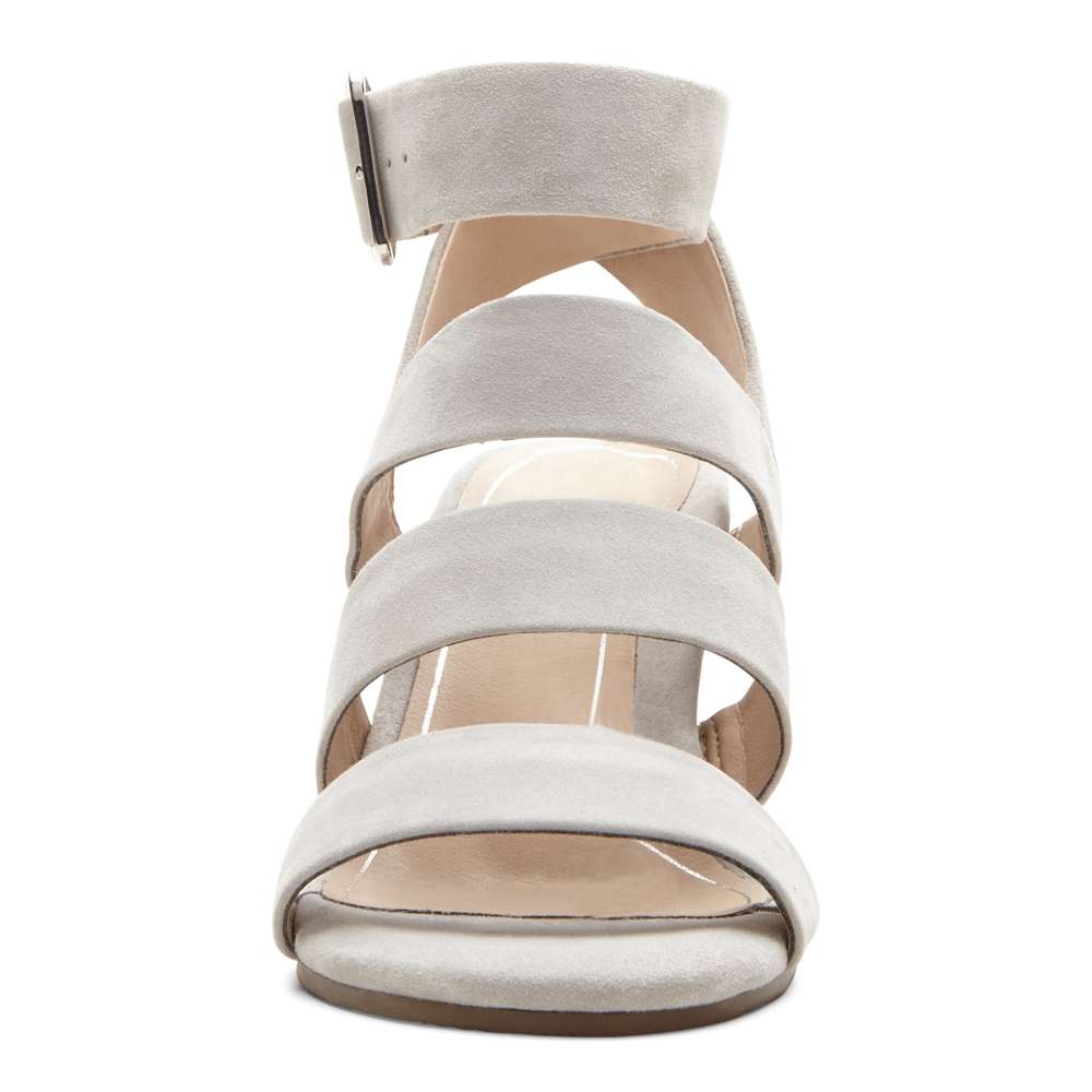 Blaire Heeled Sandal - Light Grey