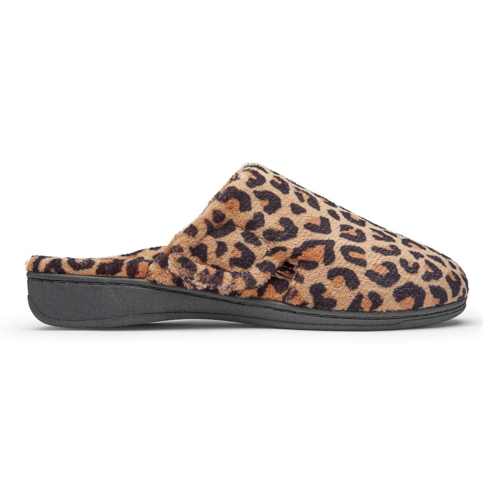Gemma Mule Slippers - Natural Leopard